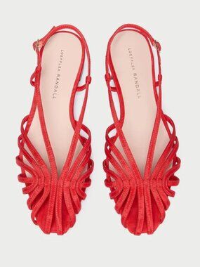 Loeffler Randall Moiré Slingback Sandal Red 8